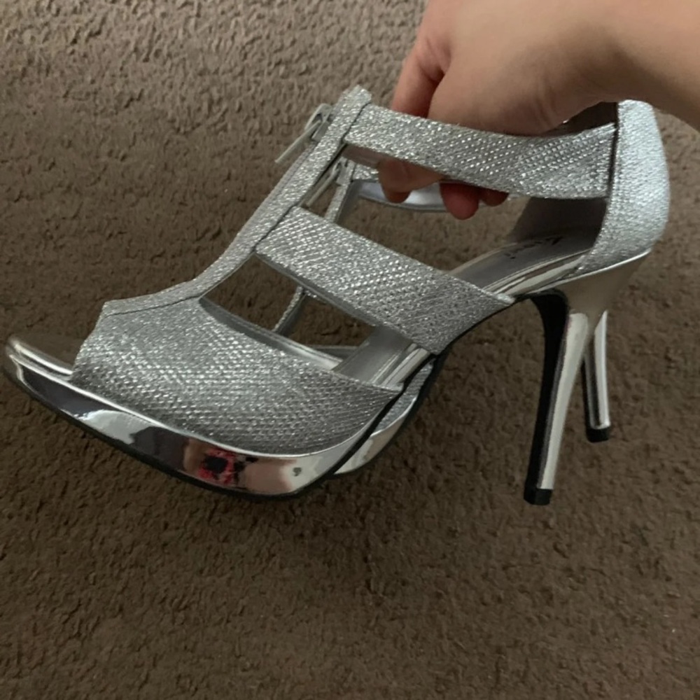 Sparkly Silver heels